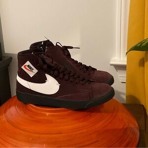 Nike Men's Burgundy High-Top Sneakers